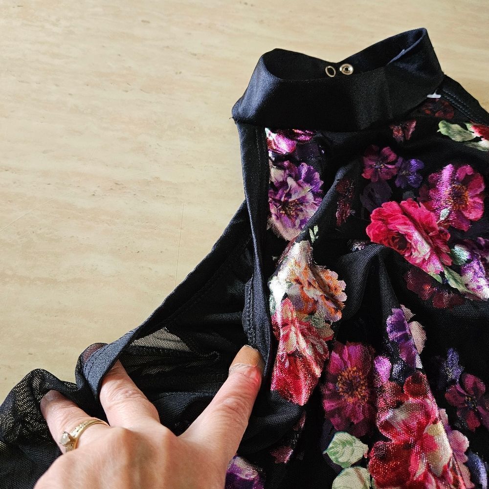 Weissman NWOT adult XXL floral dance costume lyrical contemporary tap solo - Picture 7 of 13